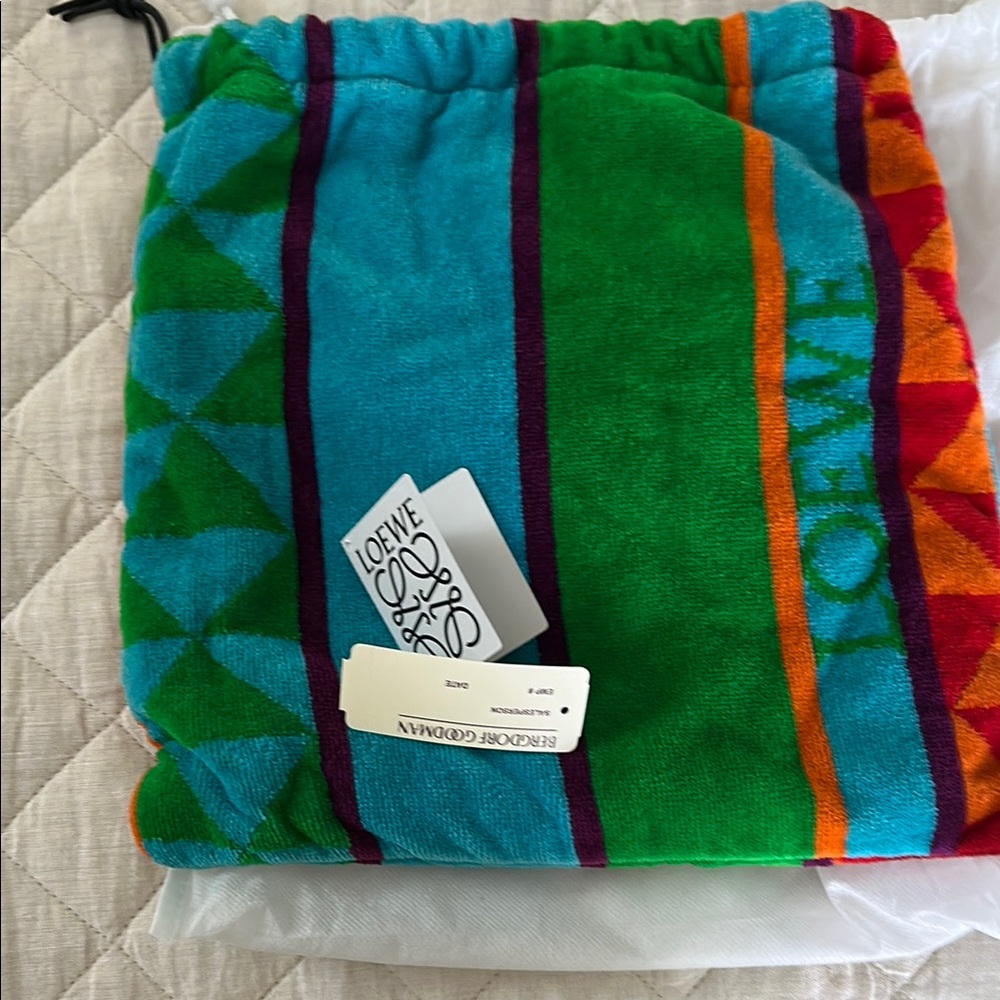 Loewe Colorful Geometric Drawstring Pouch